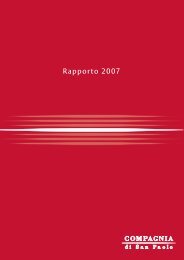 Rapporto Annuale 2007 - Compagnia di San Paolo