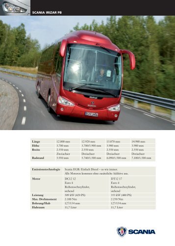 Scania Irizar PB Produktblatt