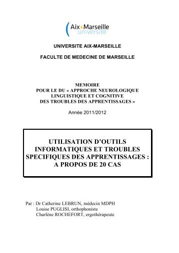 utilisation d'outils informatiques et troubles specifiques ... - Resodys