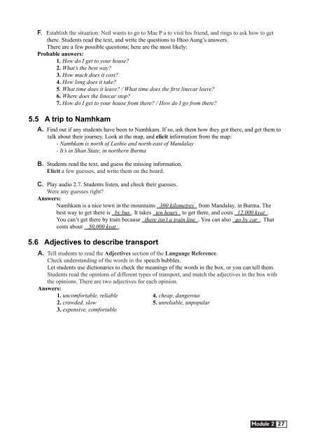 General English Pre-Intermediate Modules 1-4 Teacher's Guide (2.1 ...
