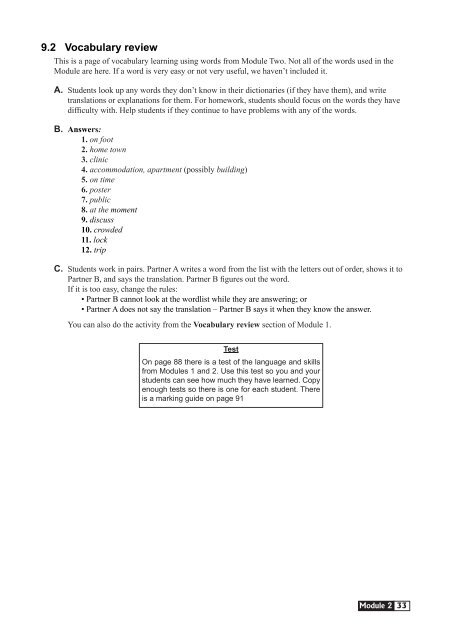 General English Pre-Intermediate Modules 1-4 Teacher's Guide (2.1 ...