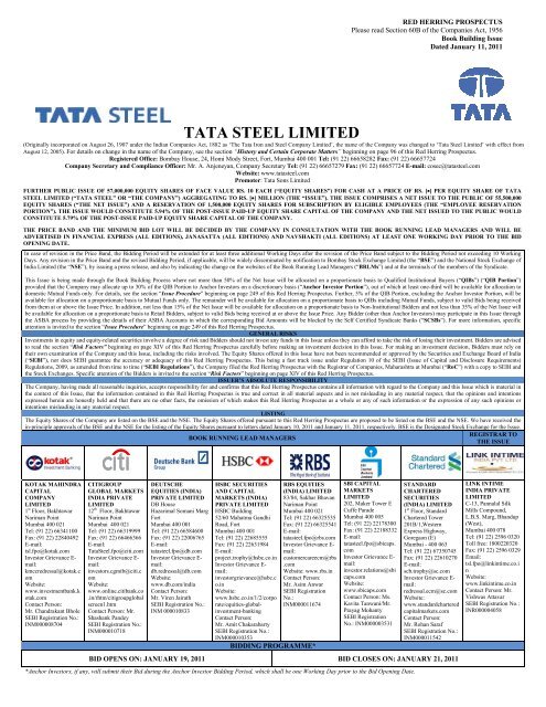 Tata Steel Colour Chart