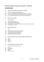 Biochemie Altklausur Wintersemester 07/08 erste Klausur