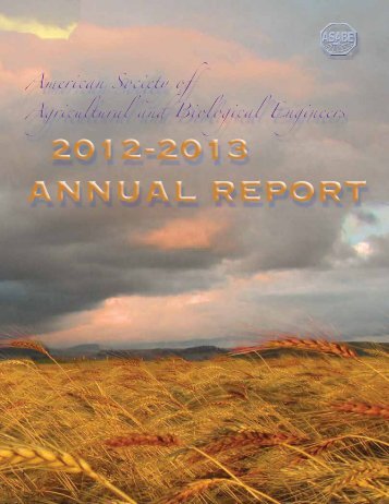 Annual Report - American Society of Agricultural and Biological ...