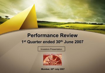 Q1 FY08 - Aditya Birla Nuvo, Ltd