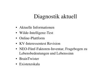 Diagnostik aktuell - SDBB