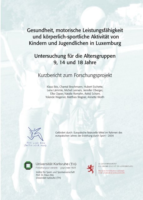 Gesundheit, motorische Leistungsfähigkeit und körperlich-sportliche ...