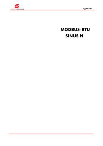 sinus n modbus rtu en - Santerno