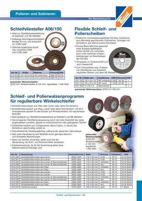 Schleif- und Trenntechnik