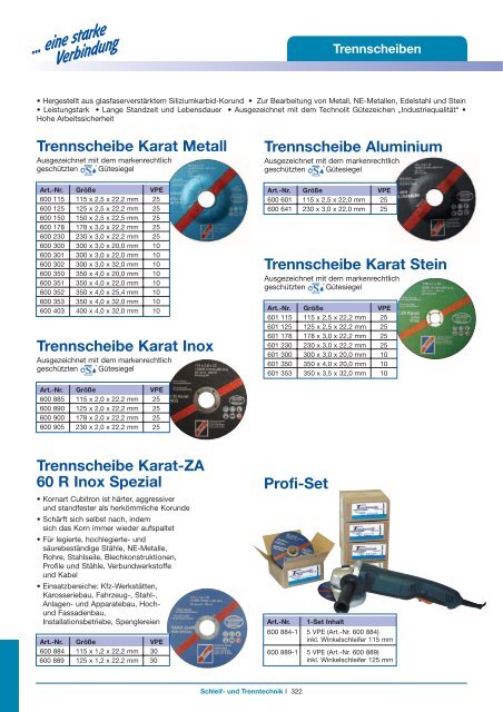 Schleif- und Trenntechnik