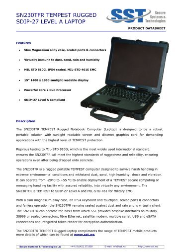 SN230TFR TEMPEST SDIP-27 SDIP27 Level A ... - API Technologies