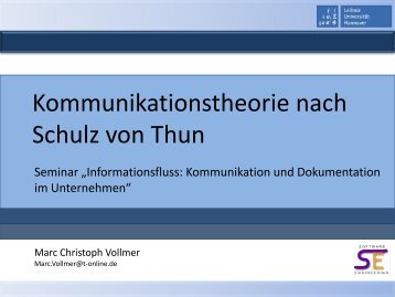 Kommunikationstheorie nach Schulz von Thun