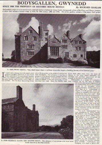 Press - Country Life editorial - Bodysgallen Hall