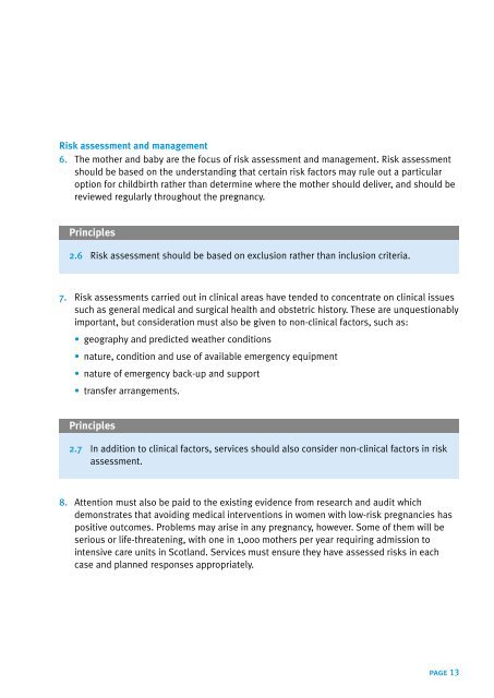 Implementing A Framework for Maternity ... - Scottish Government