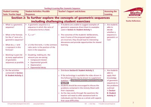 Geometric Sequences - Project Maths