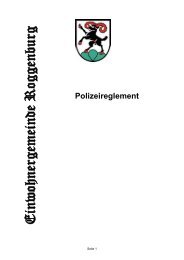 Polizeireglement - Roggenburg