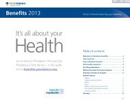 Benefits - Providence Washington - Providence Health & Services