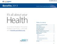 Benefits - Providence Washington - Providence Health & Services