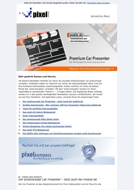 Informationen - pixelconcept GmbH