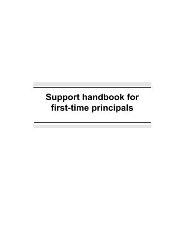 Support handbook for first-time principals - Public Schools NSW