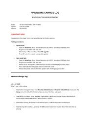 FIRMWARE CHANGE LOG - AC Ryan