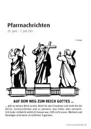 Pfarrnachrichten fÃ¼r die Zeit vom 29. Juni - 7. Juli 2013 - St. Petronilla