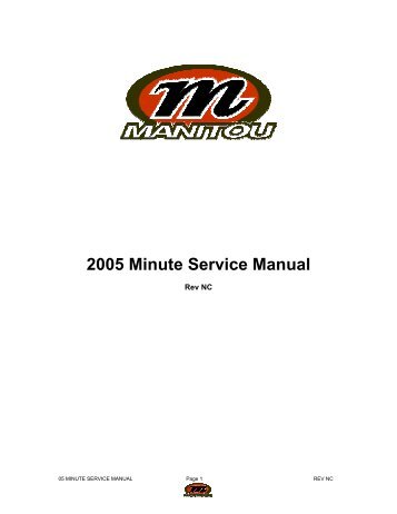 2004 Minute Service Manual - Manitou