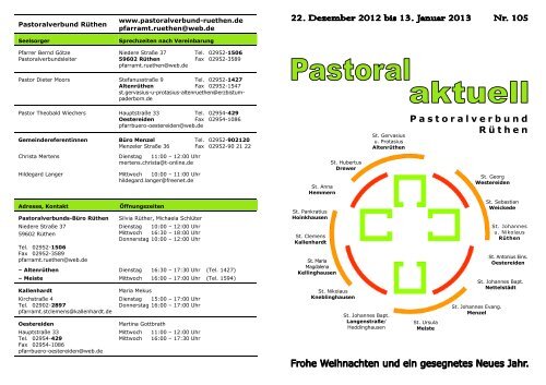 Pastoral-aktuell - Pastoralverbund RÃ¼then