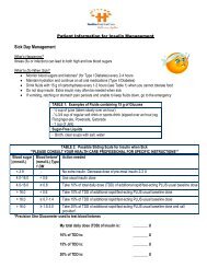 Patient Information for Insulin Management