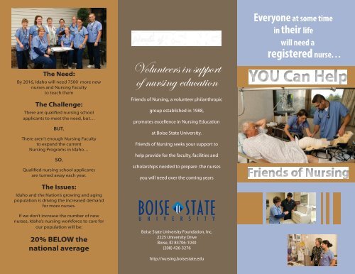 brochure - College of Health Sciences - Boise State University