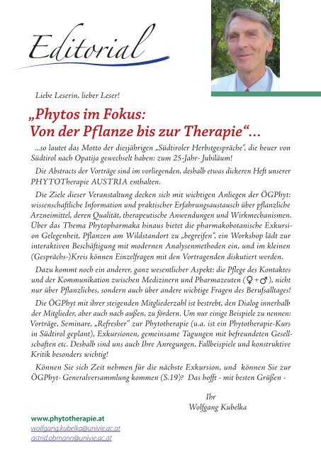 Therapie - Phytotherapie Österreich