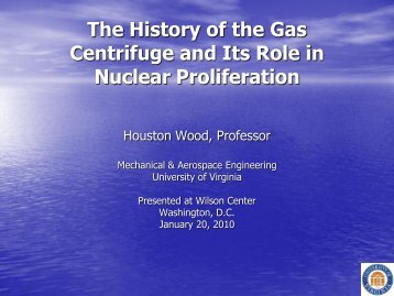 Current & Future Uranium Enrichment Technologies