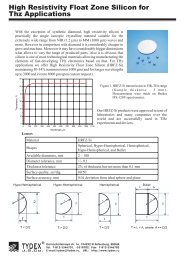 High Resistivity Float Zone Silicon for Thz Applications