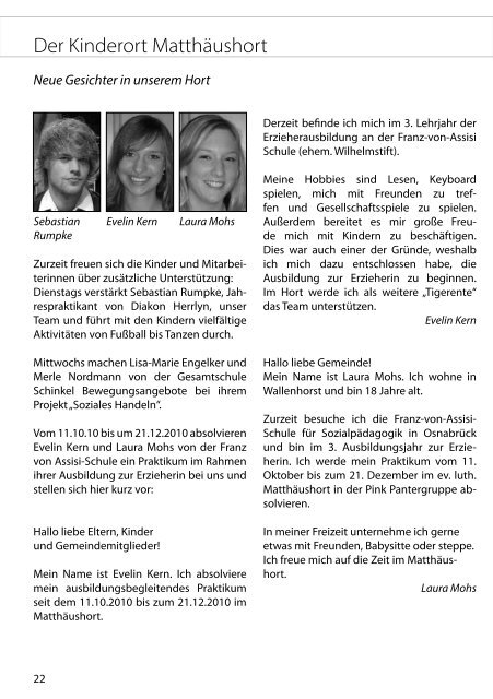 Angedacht von Vikarin Julie Danckwerts - Jahreslosung 2012