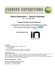 Mount Kilimanjaro â Charity Challenge - Pioneer Expeditions