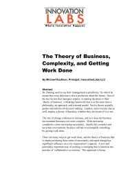 The Theory of Business, Complexity, and Getting Work Done