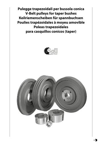 Pulegge trapezoidali per bussola conica V-Belt pulleys for ... - Sati Spa