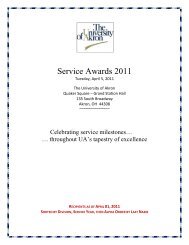 Service Awards 2011 - University of Akron