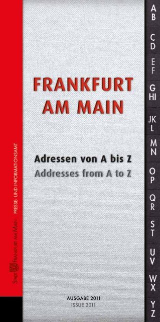 Frankfurt am Main - Adressen von A-Z 2011 (PDF - traffiQ