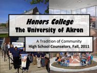 Honors College Deans - The University of Akron