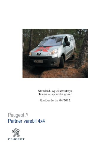 Peugeot // Partner varebil 4x4