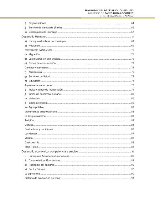 PLAN MUNICIPAL DE DESARROLLO - Secretaria de Finanzas