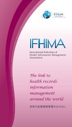 The link to health records information management around ... - ifhima