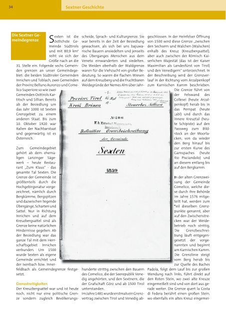 Gemeindeblatt der Sextner Dezember 2007 - Nr. 68 (ca. 2,44 MB)