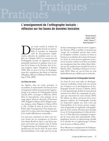 Article-Orthographe-lexicale