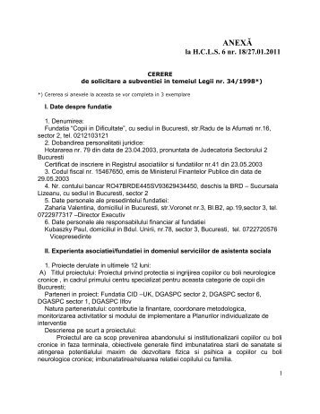 ANEXA 1 - PrimÄria Sectorului 6