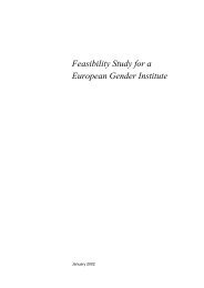 Feasibility Study for a European Gender Institute