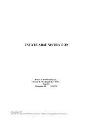 ESTATE ADMINISTRATION - The Law Society of Saskatchewan