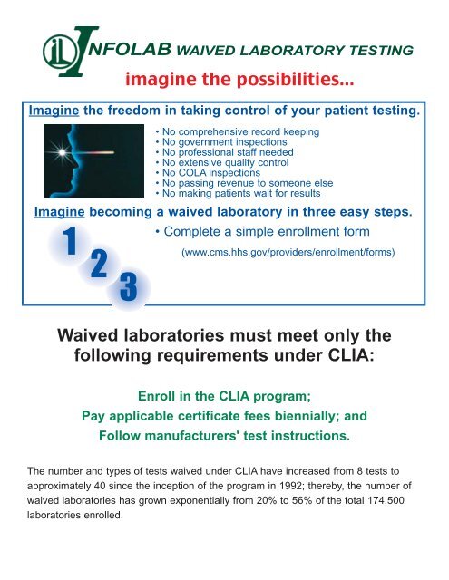 Waived laboratories must meet only the following ... - Infolab
