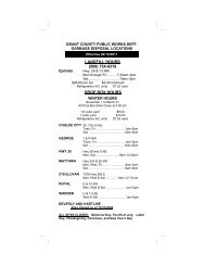 landfill hours - Grant County Government